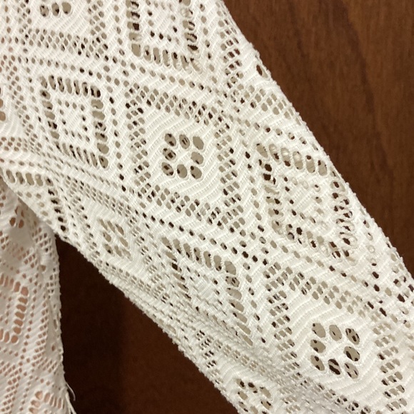 Lily Rose Crochet Dress with Pink Slip Summer Boho Cowgirl Women’s Medium w/Belt - Picture 7 of 7